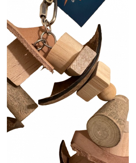 Parrot-Supplies Naturals Wood & Leather Cluster Ring Parrot Toy Parrot-Supplies Naturals Wood & Leather Cluster Ring Parrot Toy